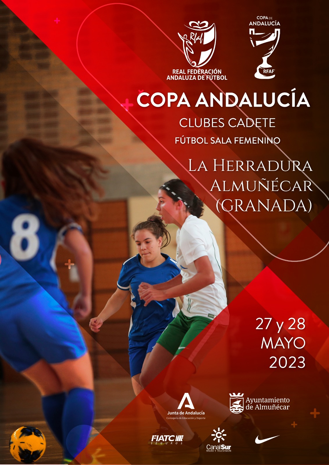 La primera eliminatoria de la Copa de Andalucía de Clubes Cadetes Femeninos de Fútbol Sala de celebra este fin de semana en La Herradura